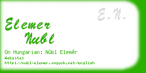 elemer nubl business card